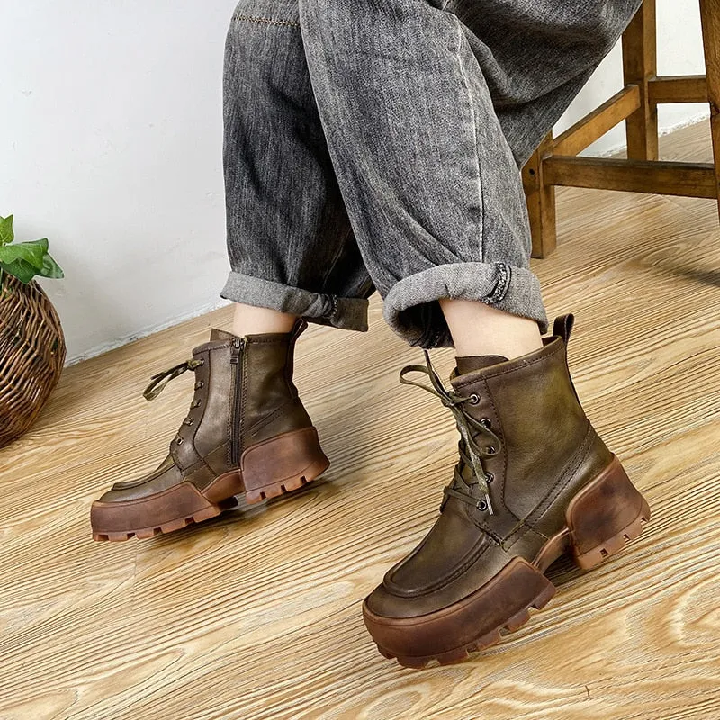 Round Toe Handmade Fashion Leisure Ladies Boots