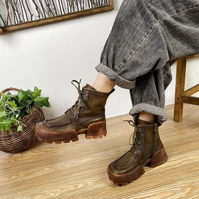 Round Toe Handmade Fashion Leisure Ladies Boots