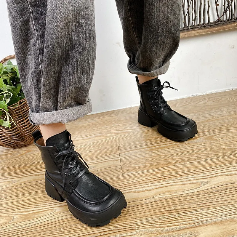 Round Toe Handmade Fashion Leisure Ladies Boots