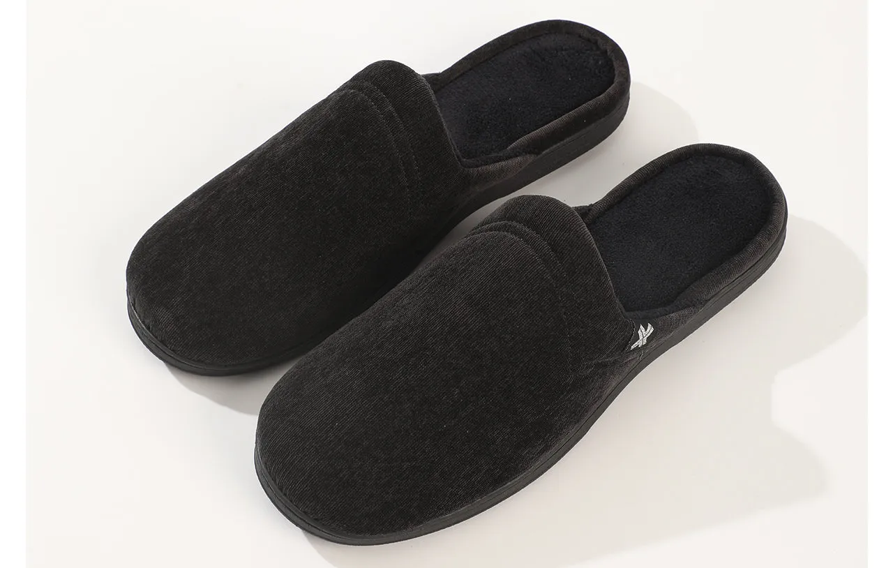 Roxoni Men's Slipon Warm Memory Foam Insole Scuff House Slipper