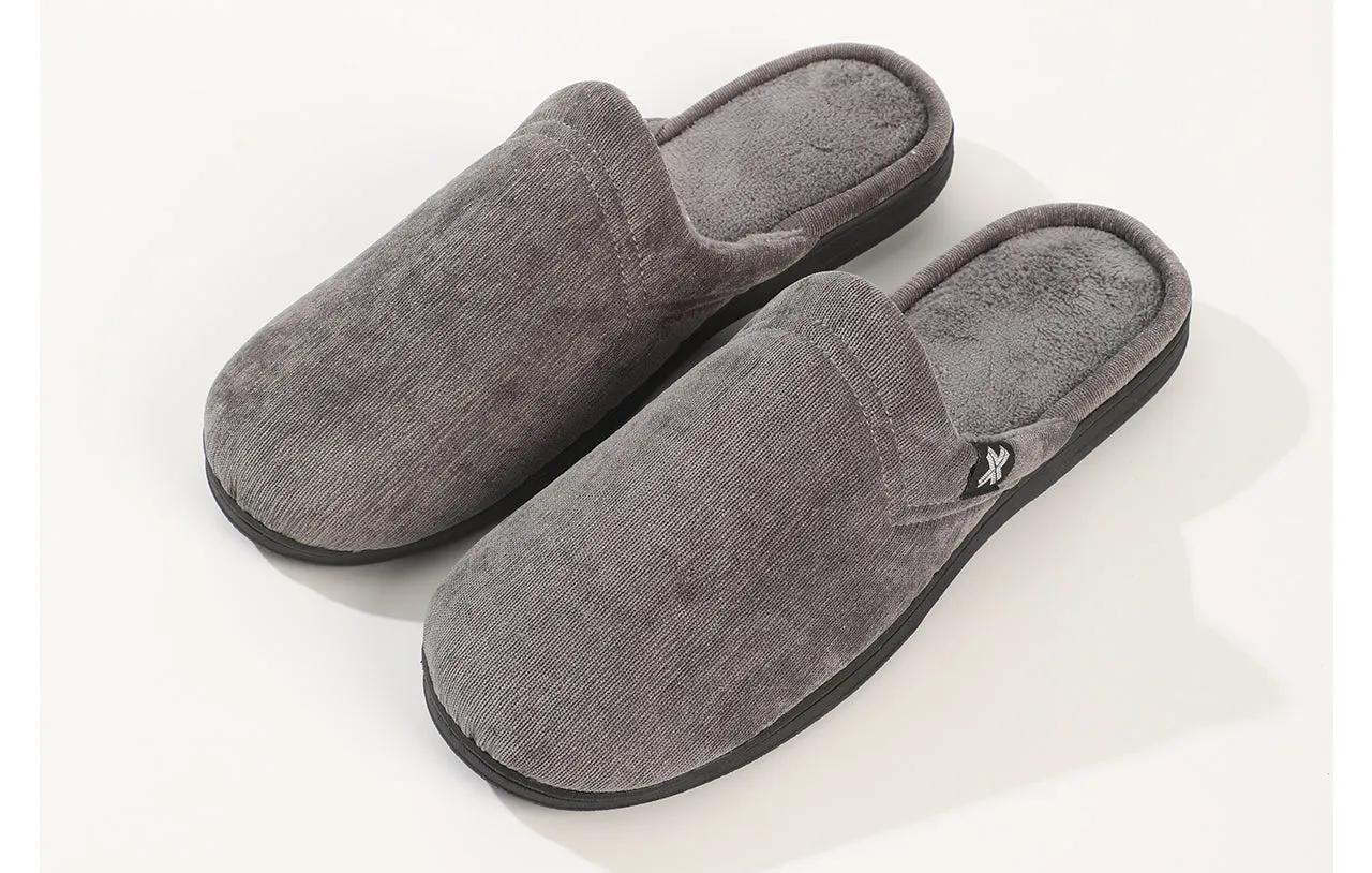 Roxoni Men's Slipon Warm Memory Foam Insole Scuff House Slipper