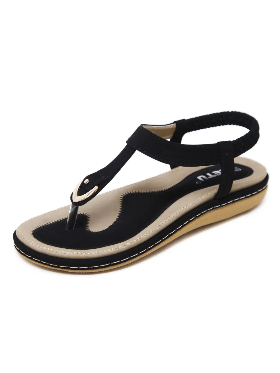 Signature T-Strap Black Slingback Sandal