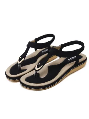 Signature T-Strap Black Slingback Sandal