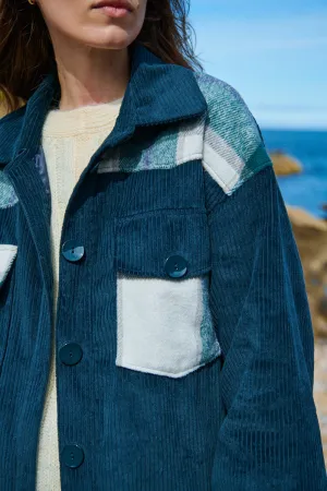 Silver Green shirt jacket