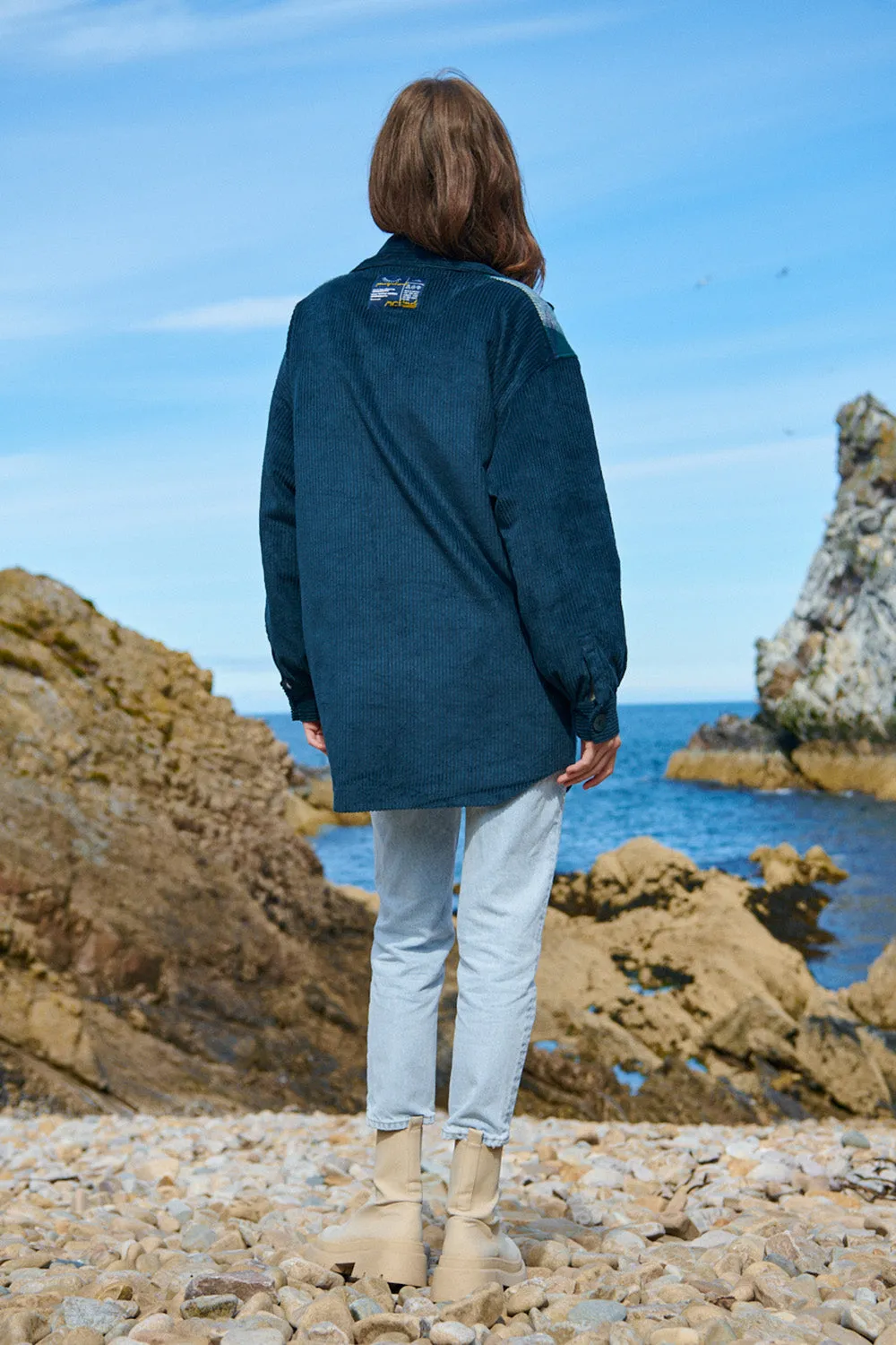Silver Green shirt jacket