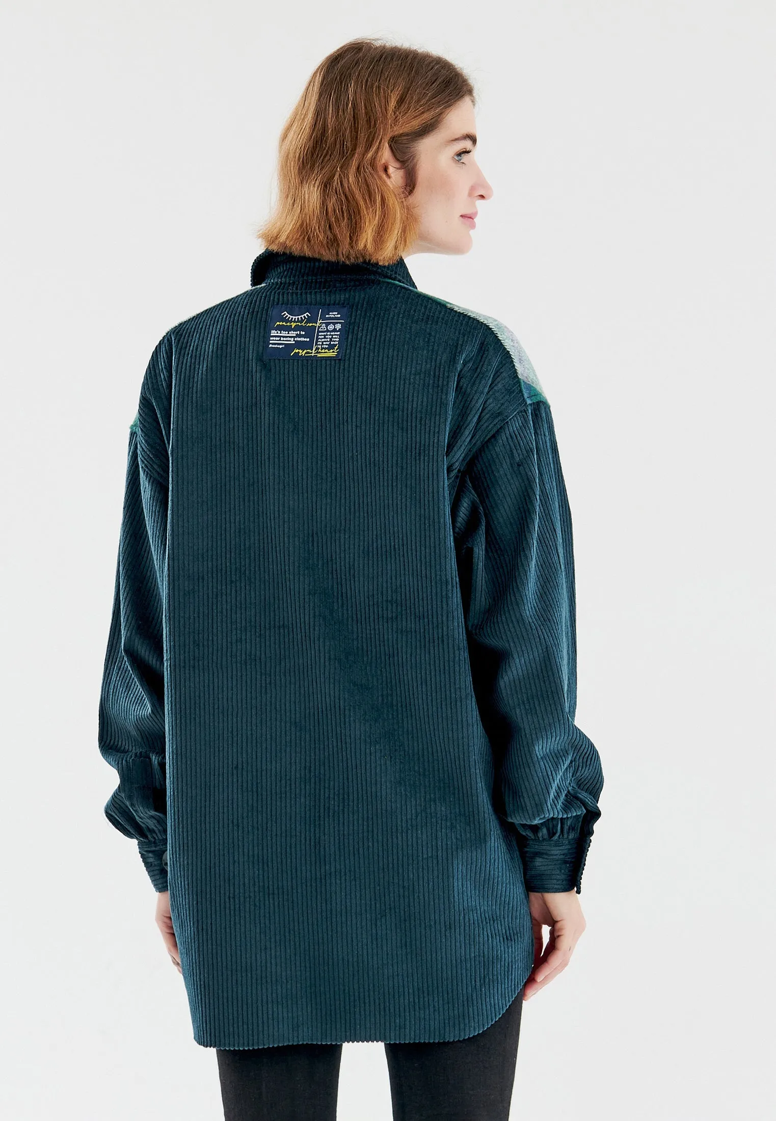 Silver Green shirt jacket