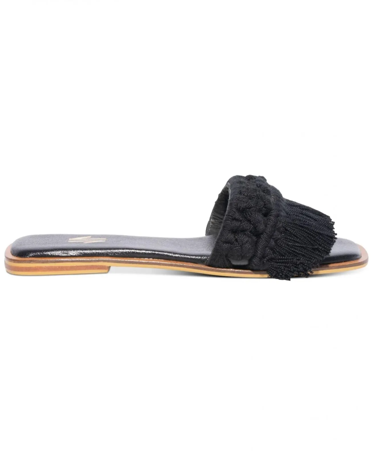Silvia Cobos Women's Candy Fringe Flat Sandals Shoes VDL-221-CND Black 9M
