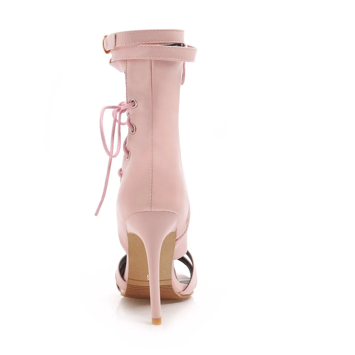 Spring and Summer Cool Boots Stiletto High-heeled Cross Straps Large Size Women's Sandals