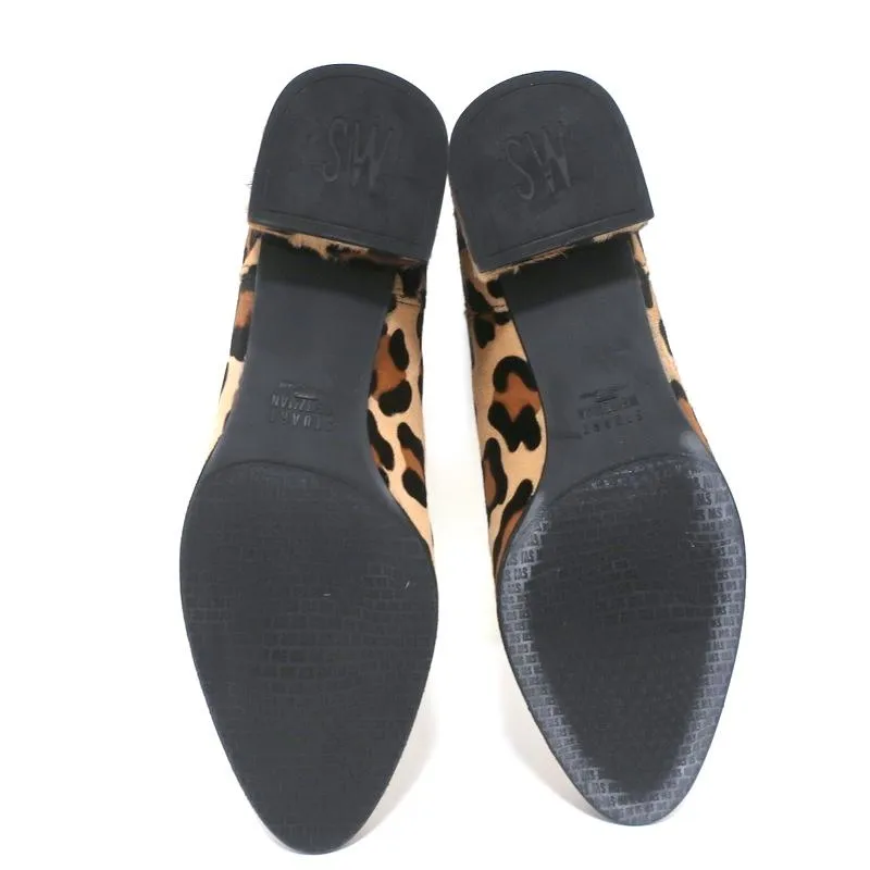 Stuart Weitzman Ankle Boots Modesto Leopard Print Pony Hair Size 8 NEW