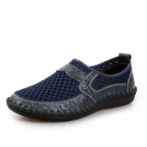 TrendSchuh Casual Mesh Leder Loafer