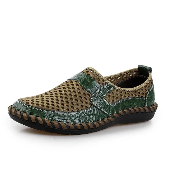 TrendSchuh Casual Mesh Leder Loafer