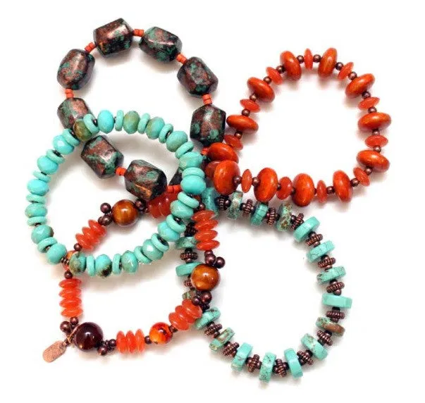 Treska | 5 Strand Beaded Bracelet Set