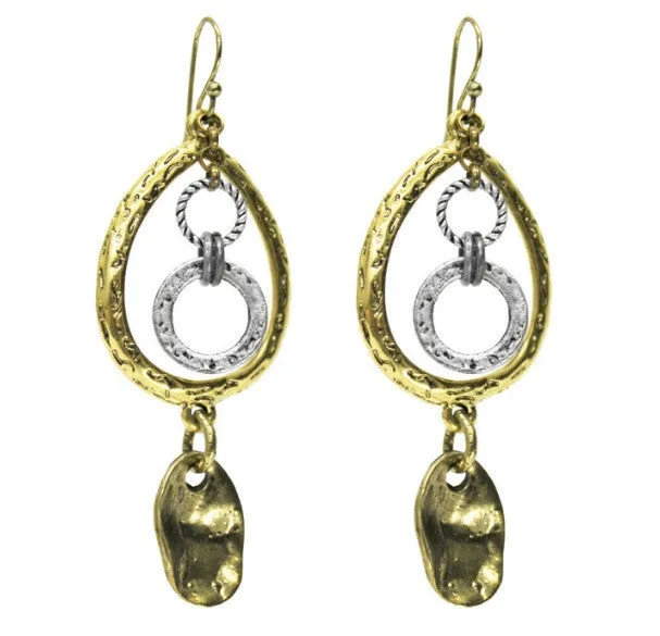 Treska | Teardrop Ring Drop Earrings