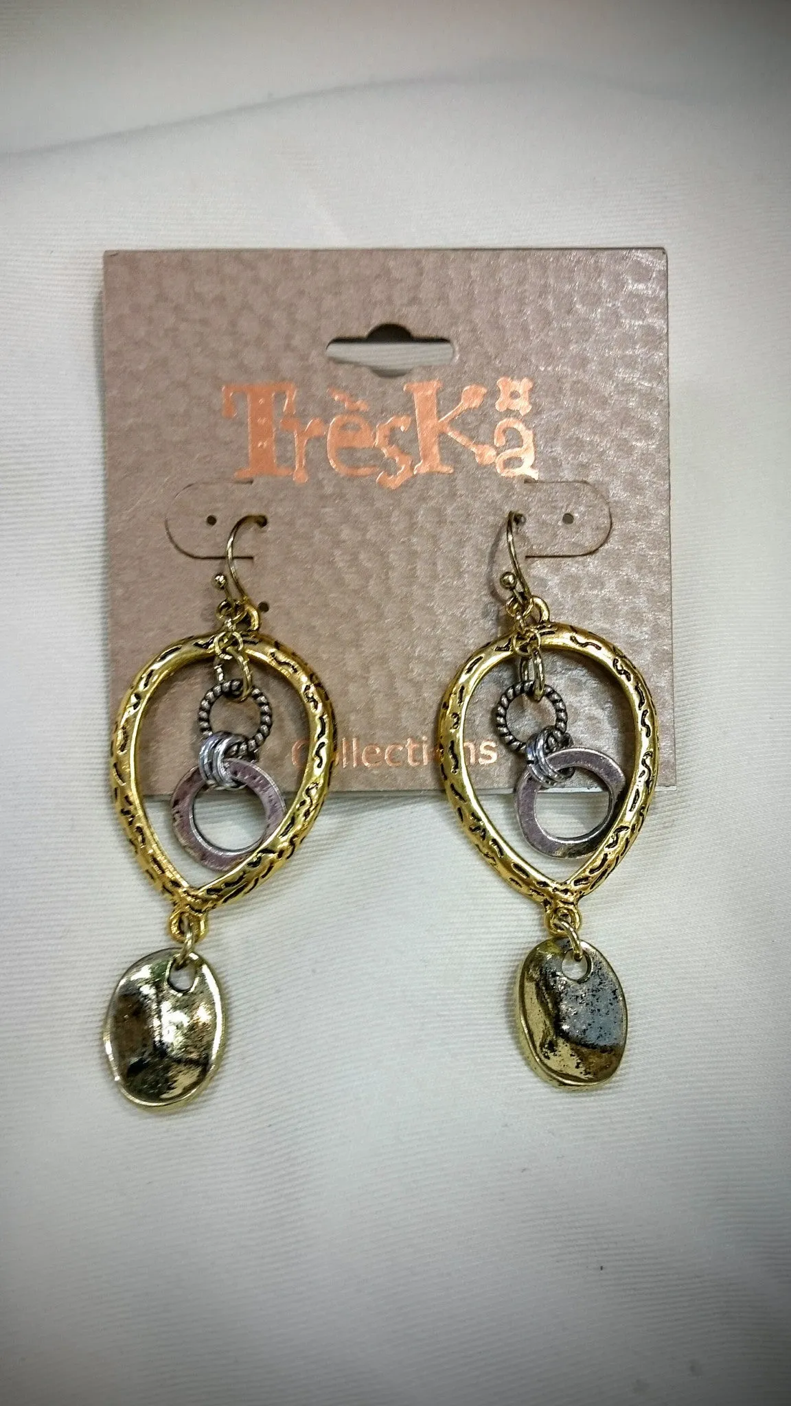 Treska | Teardrop Ring Drop Earrings