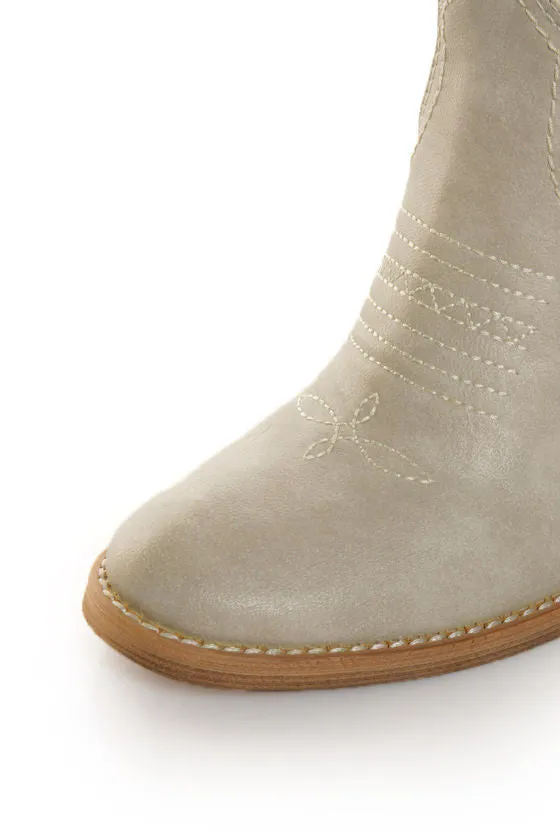 Very Volatile | Denver Cowgirl Boots Off White