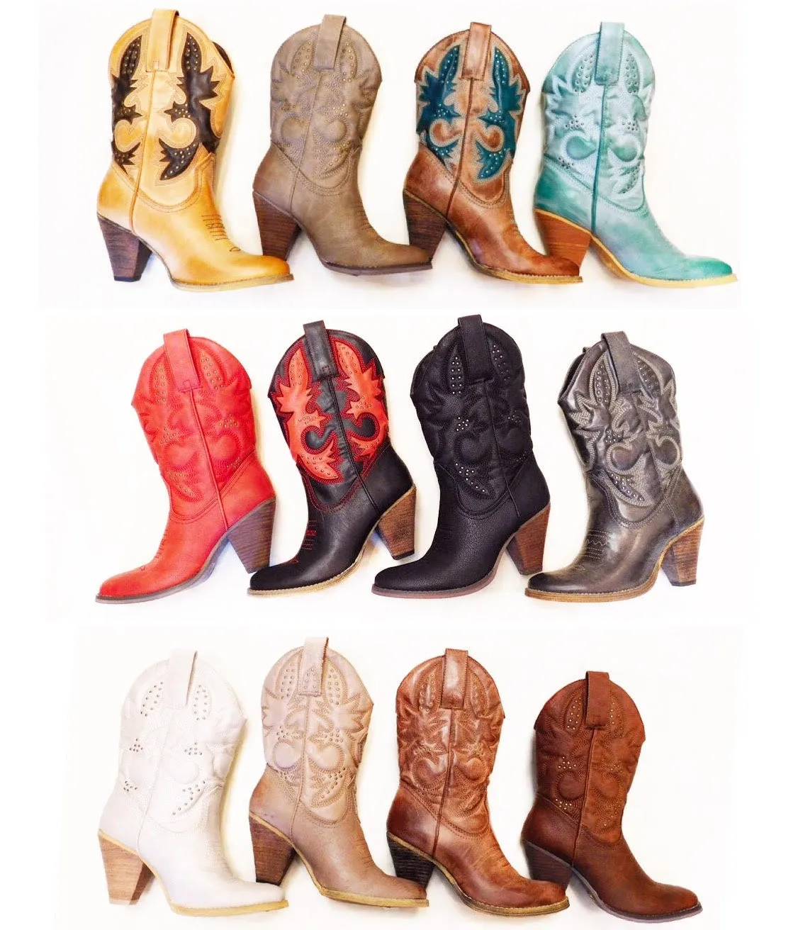 Very Volatile | Denver Cowgirl Boots Off White