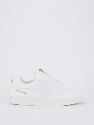 White Zip Up Mesh Sneakers