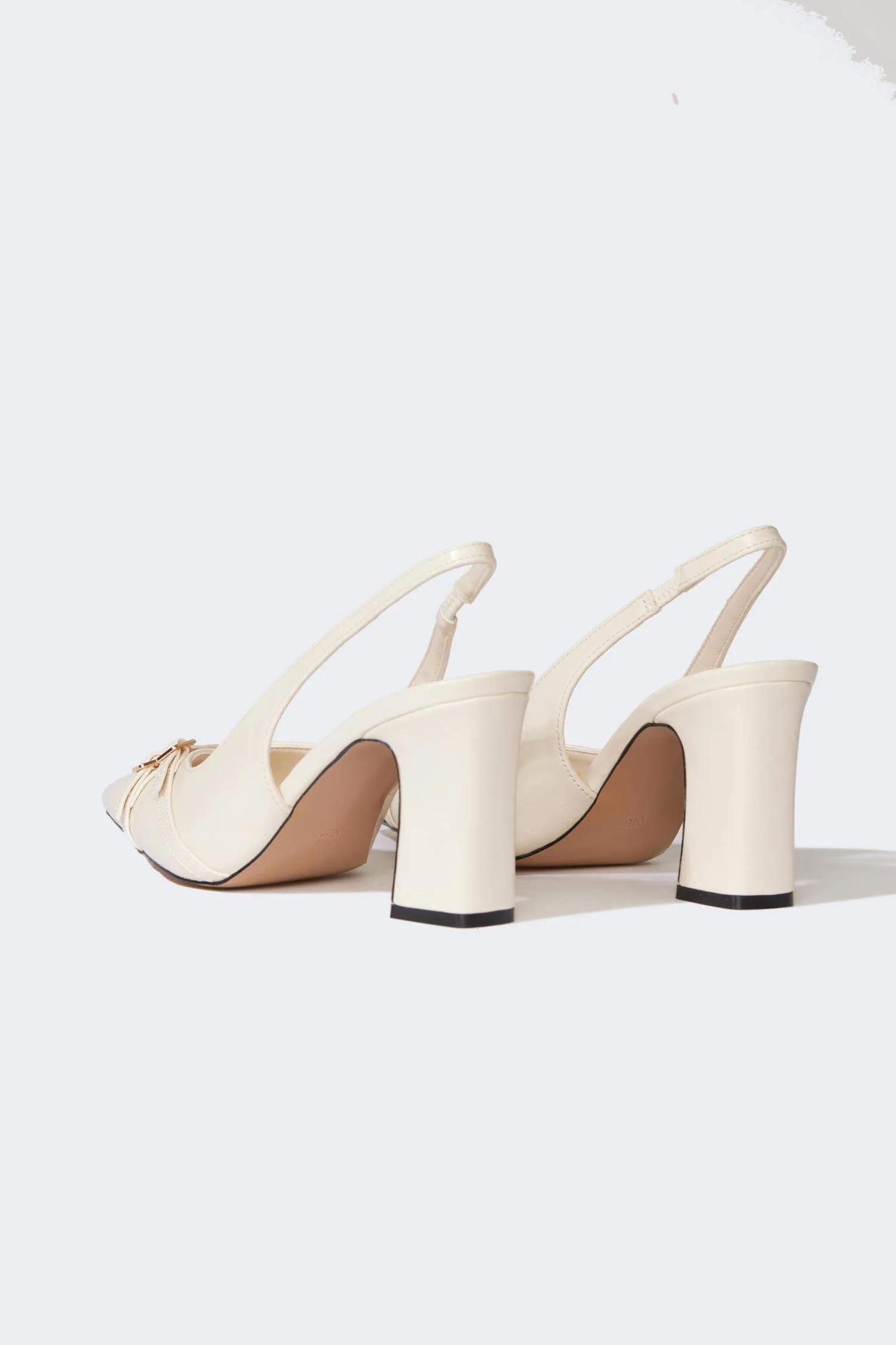 Woman Faux Leather Heeled Sandals