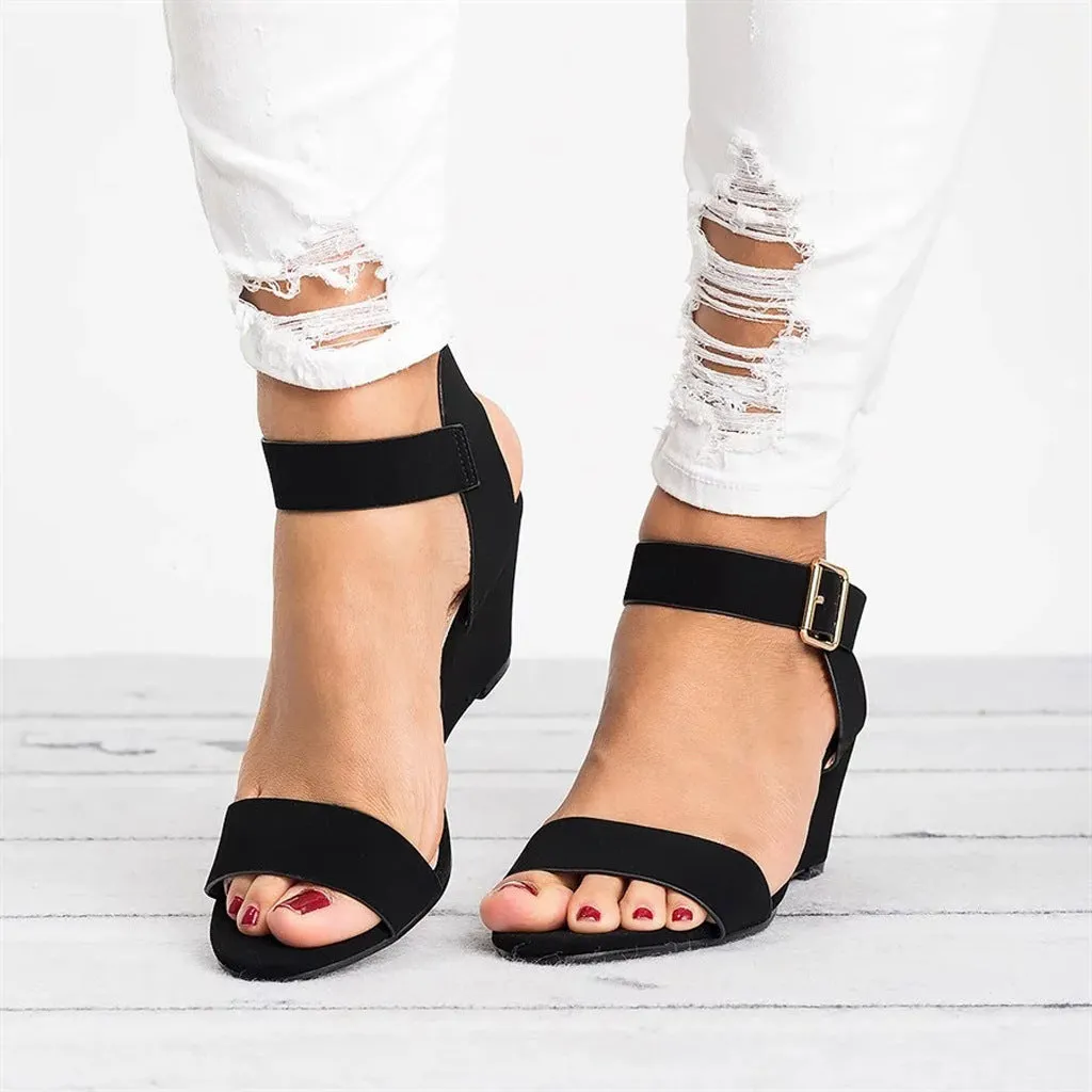 Women's high-heeled wedge sandals