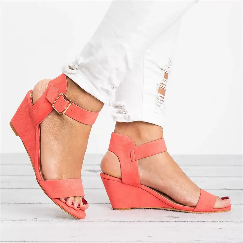Women's high-heeled wedge sandals