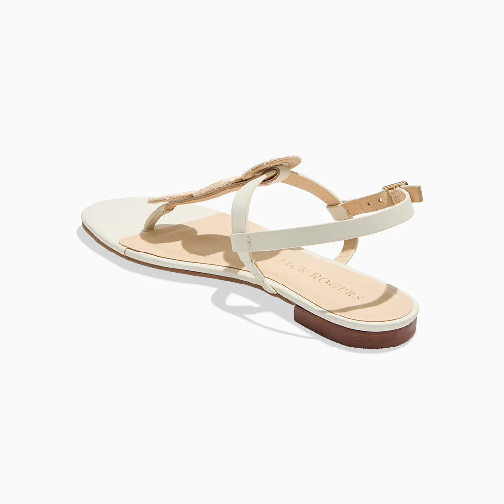 Worth Raffia Flat Sandal