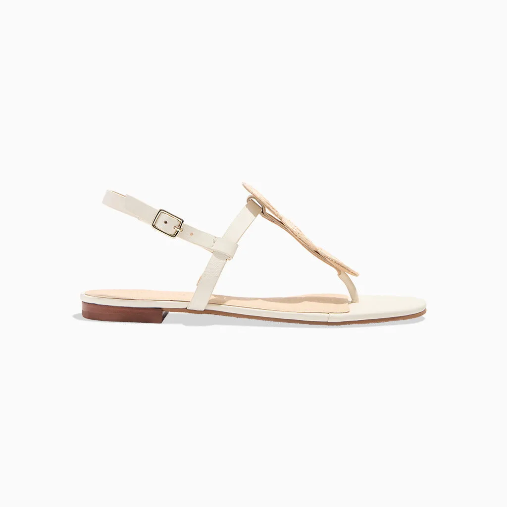 Worth Raffia Flat Sandal