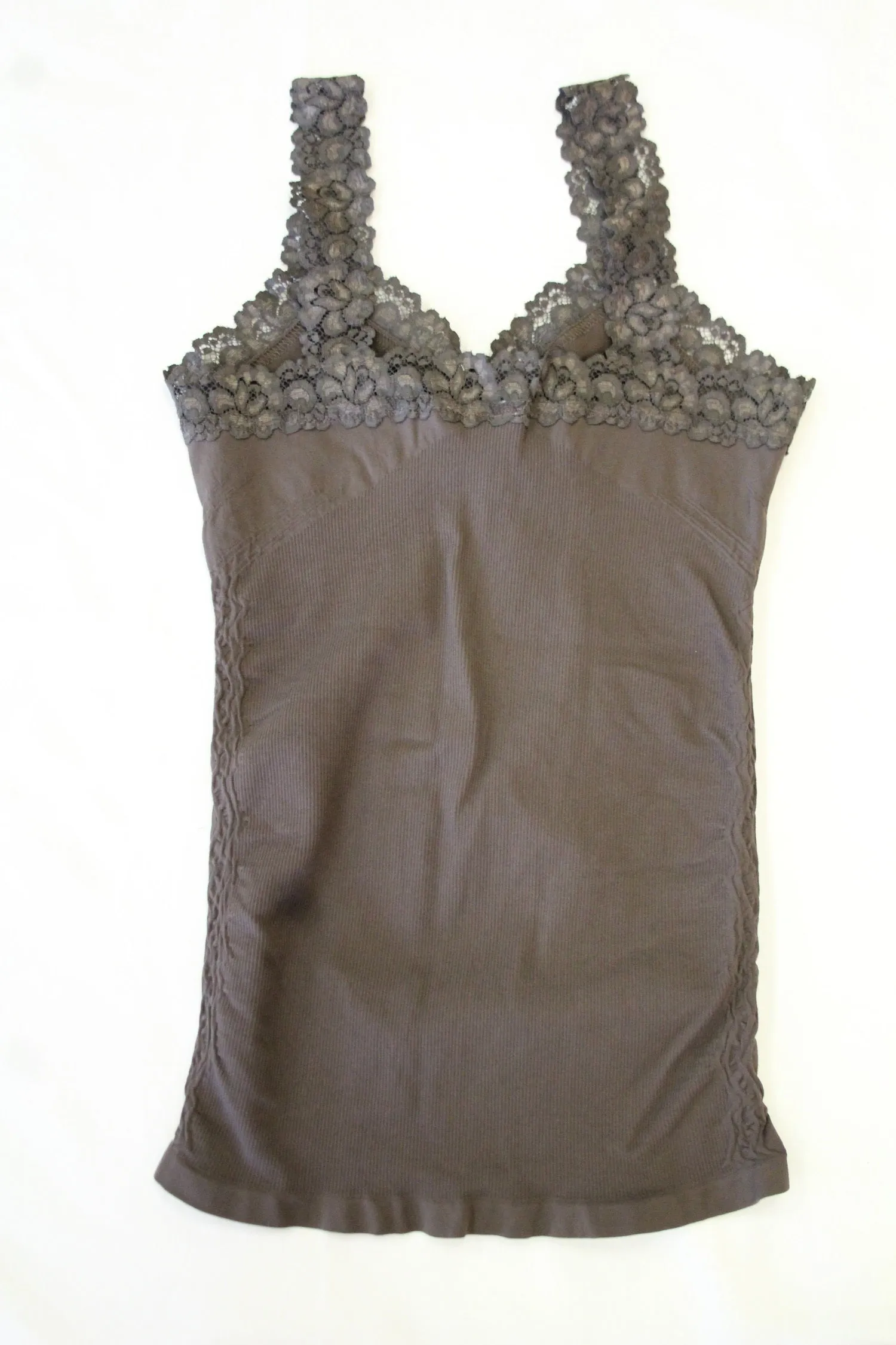 Yahada | Lace Cami Brown