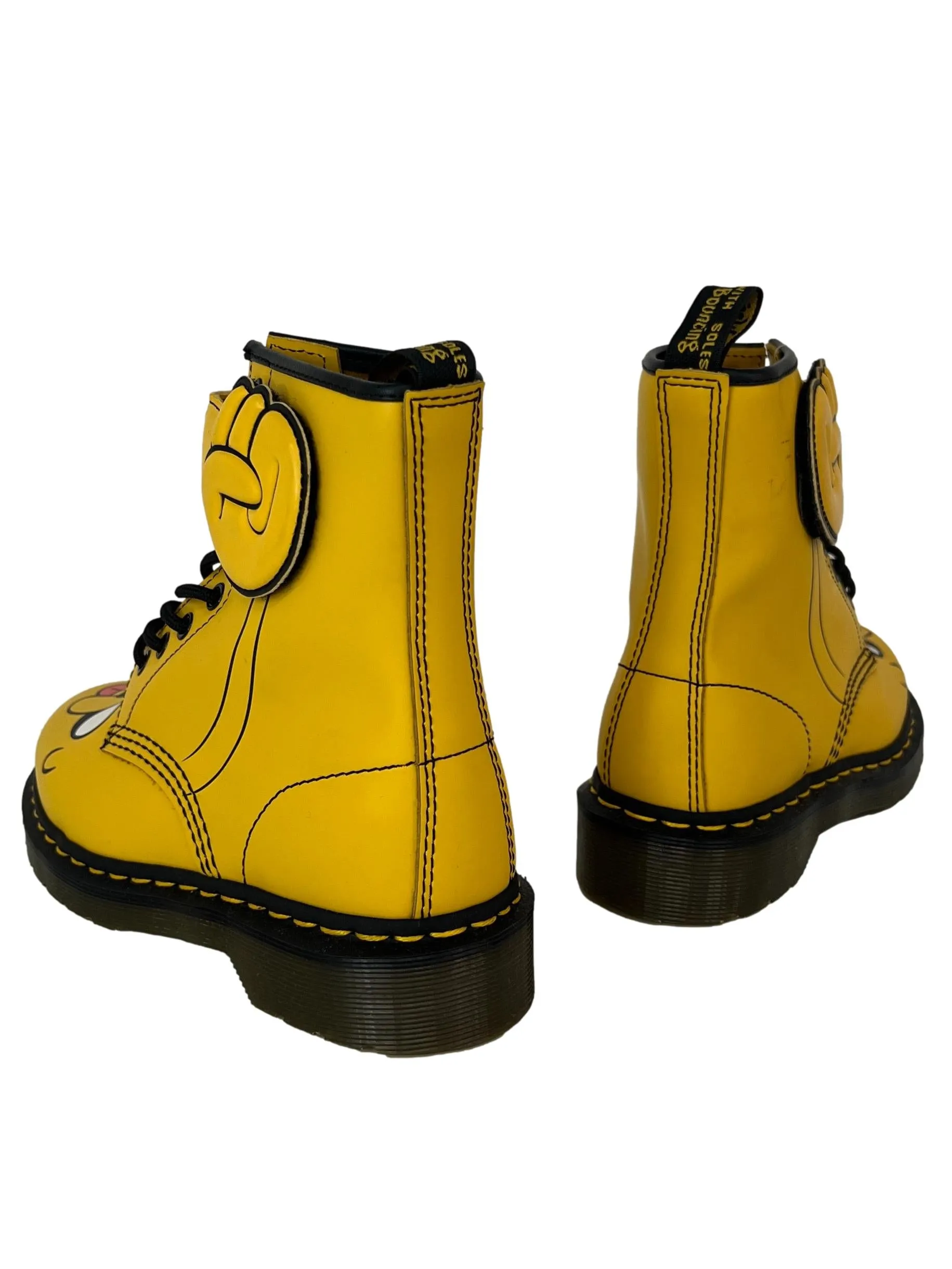 Yellow Adventure Time Laced Up Boots