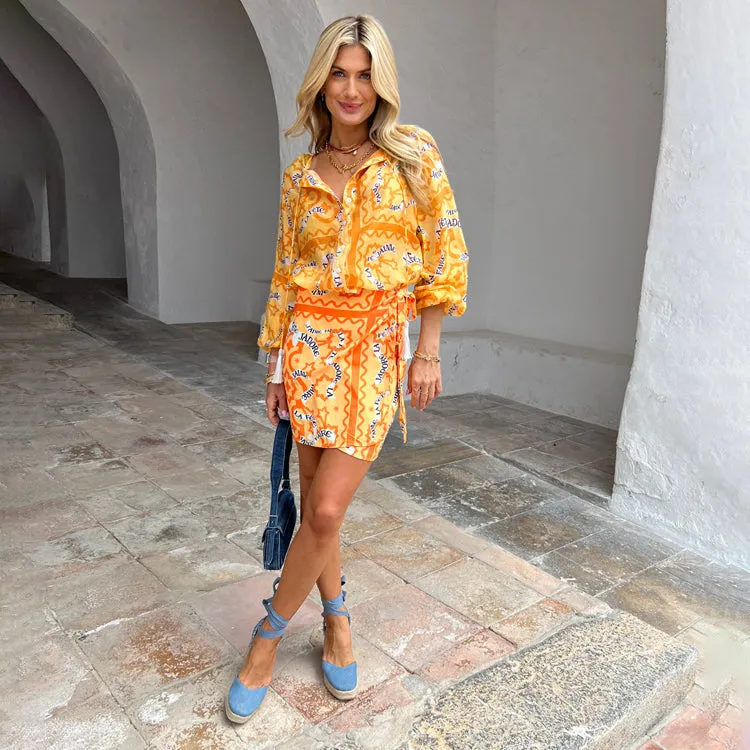 Yellow J'adore Mini Jaspre Skirt